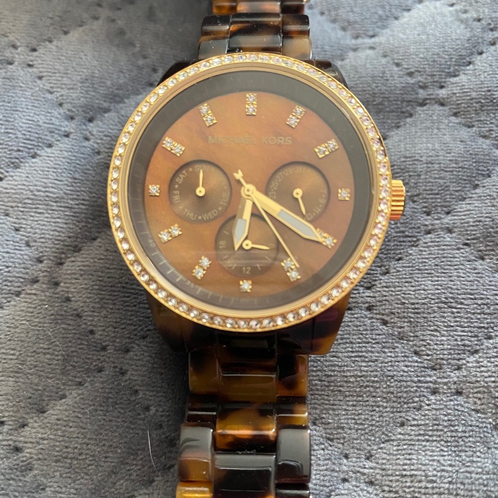 Michael Kors tortoise watch
